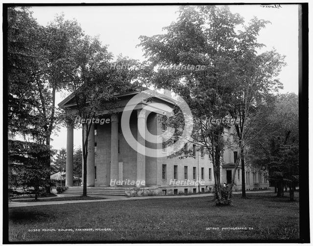 Medical building, U. of M. University of Michigan, Ann Arbor, Michigan, between 1890 and 1901. Creator: Lycurgus S. Glover.