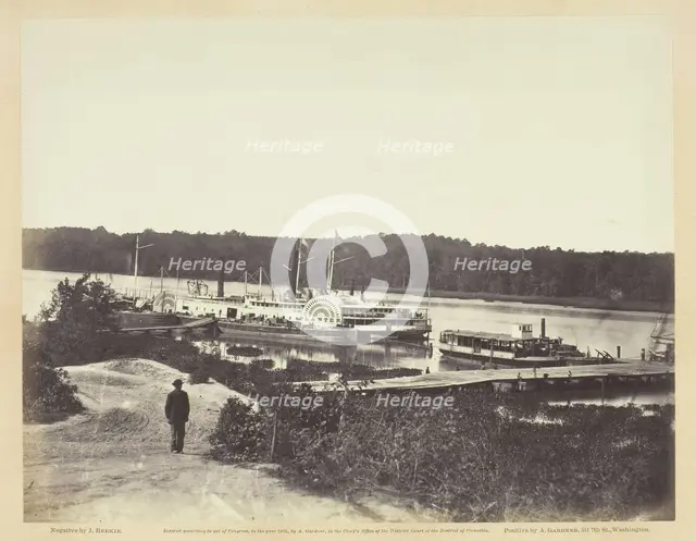 Medical Supply Boat, Appomattox Landing, Virginia, January 1865. Creator: John Reekie.
