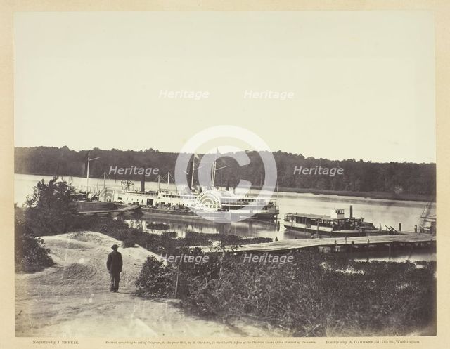 Medical Supply Boat, Appomattox Landing, Virginia, January 1865. Creator: John Reekie.