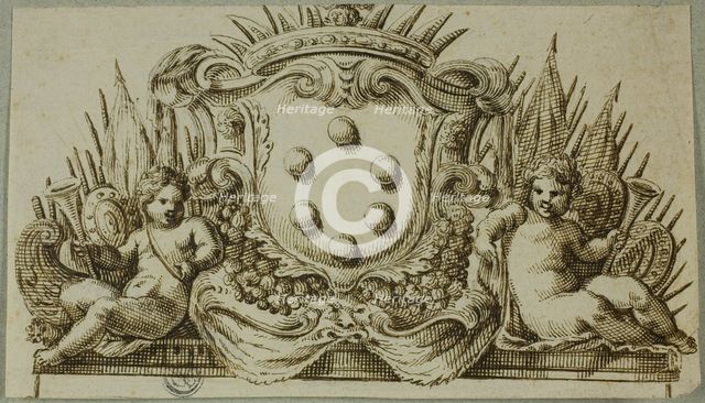 Medici Coat of Arms Flanked by Putti, n.d. Creator: Unknown.