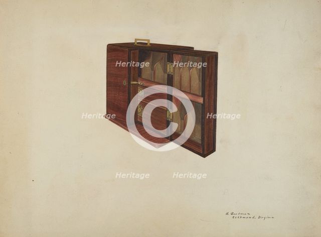 Medicine Cabinet, c. 1939. Creator: Mattie P. Goodman.
