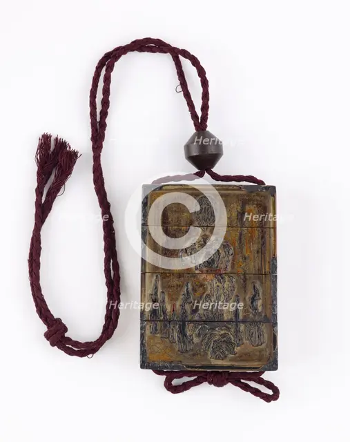 Medicine case (inro), Edo period, 18th-19th century. Creator: Unknown.
