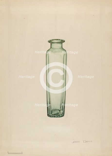 Medicine Bottle, c. 1936. Creator: John Dana.