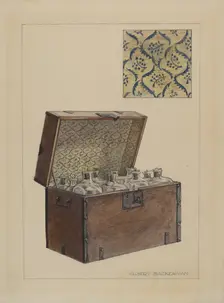 Medicine Bottle Chest, c. 1936. Creator: Gilbert Sackerman