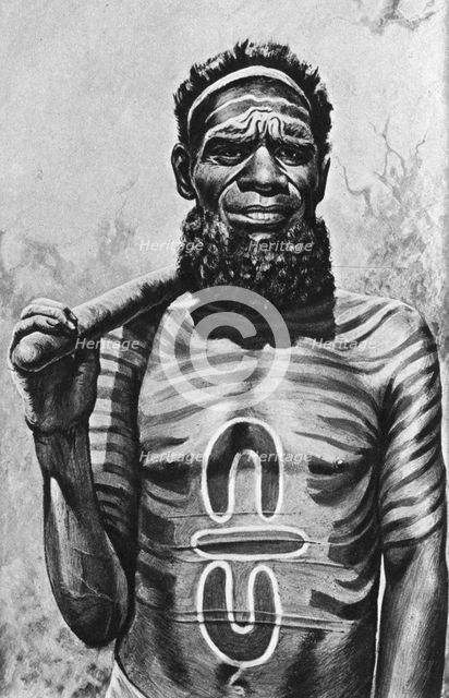 Medicine man of the Worgaia, central Australia, 1922. Artist: Unknown