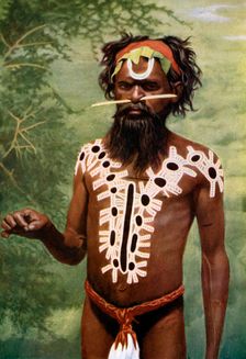 Medicine man, Australia, 1922.Artist: Spencer and Gillen