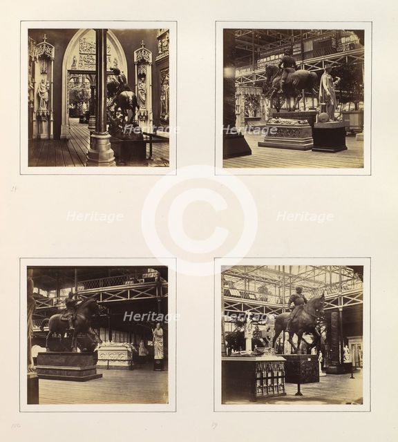 [Medieval Court; Statue of Coleoni; Equestrian Statue of Gattamelata by Donatello, fro..., ca. 1859. Creator: Attributed to Philip Henry Delamotte.