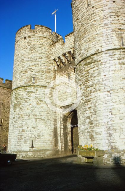 Medieval City Walls, Westgate Towers, Canterbury, Kent, 20th century. Artist: CM Dixon.