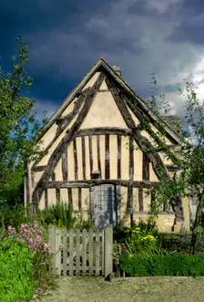 Medieval cruck framed cottage, Didbrook, Gloucestershire. Creator: Tony Evans