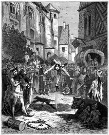 Medieval acrobat and street entertainment, 1882-1884