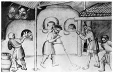 Medieval glassworks, c1300 (1956)