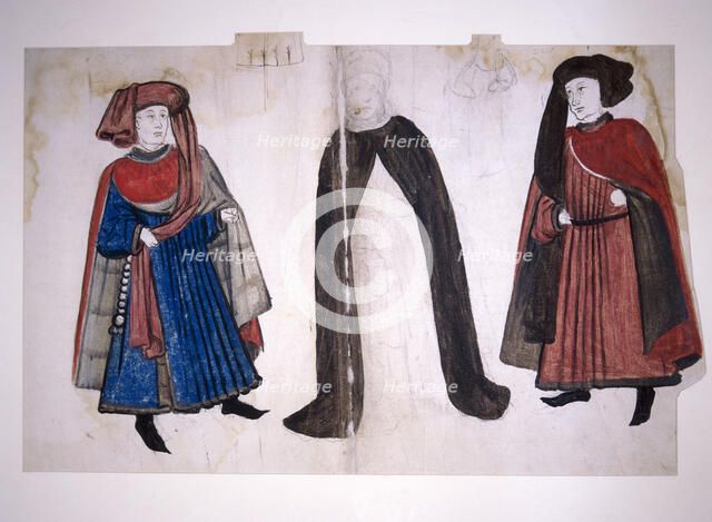 Medieval figures Artist: Unknown