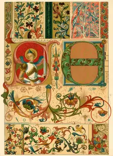 Medieval illuminated manuscripts, (1898). Creator: Unknown