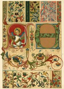 Medieval illuminated manuscripts, (1898). Creator: Unknown