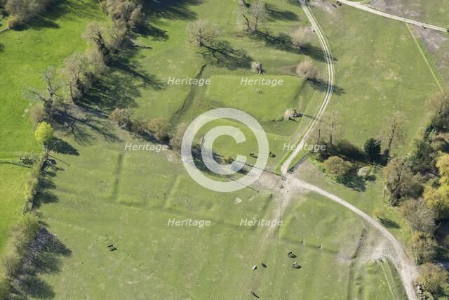 Medieval moat and settlement earthworks, Manor Farm, Great Kimble, Buckinghamshire, 2018. Creator: Historic England Staff Photographer.