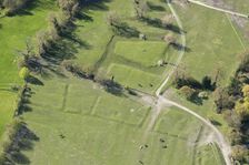 Medieval moat and settlement earthworks, Manor Farm, Great Kimble, Buckinghamshire, 2018. Creator: Historic England Staff Photographer