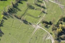 Medieval moat and settlement earthworks, Manor Farm, Great Kimble, Buckinghamshire, 2018. Creator: Historic England Staff Photographer