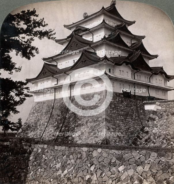 Medieval moated castle of Japanese princes, occasionally used by the Mikado Nagoya, Japan, 1896. Artist: Underwood & Underwood