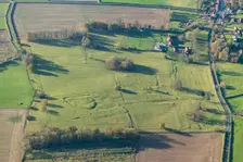 Medieval moated site, ridge and furrow and other earthworks, Etton, East Riding of Yorkshire, 2023. Creator: Robyn Andrews