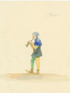 Medieval minstrel, 2004. Creator: Judith Dobie