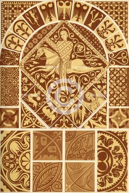 Medieval stone mosaic, (1898).  Creator: Unknown.