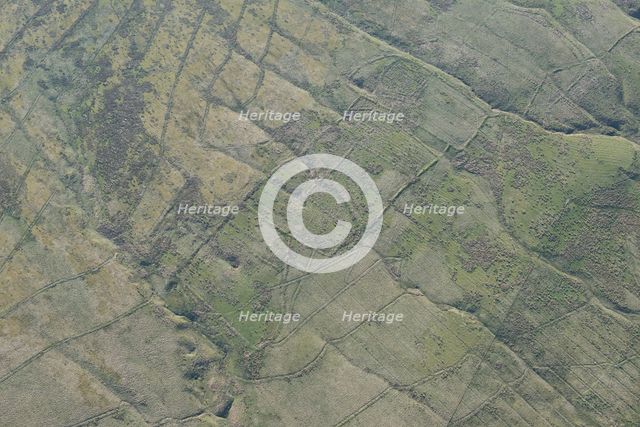 Medieval/post medieval shieling earthwork on Bells Moor, Northumberland, 2016. Creator: Historic England.