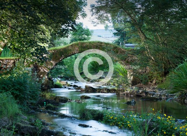 Medieval packhorse bridge, Fawcett Mill Fields, Gaisgill,Tebay, Cumbria, c2016. Artist: Alun Bull.