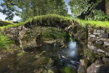 Medieval packhorse bridge, Fawcett Mill Fields, Gaisgill, Tebay, Cumbria, c2016. Artist: Alun Bull
