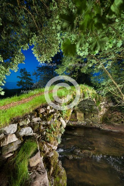 Medieval packhorse bridge, Fawcett Mill Fields, Gaisgill, Tebay, Cumbria, c2016. Artist: Alun Bull.