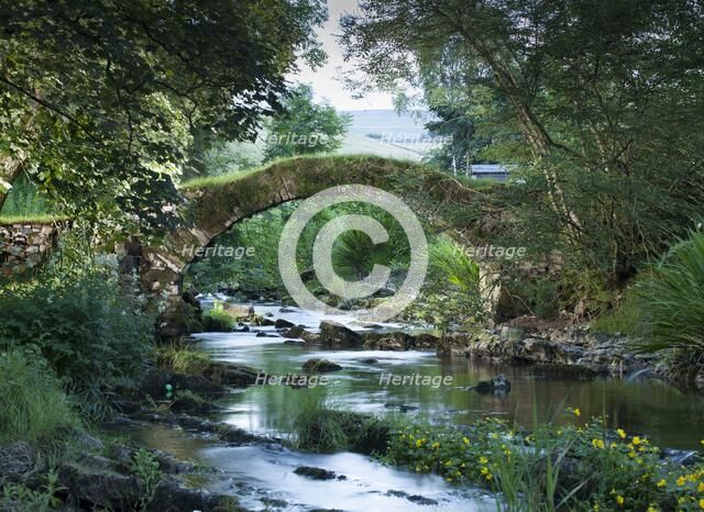 Medieval packhorse bridge, Fawcett Mill Fields, Gaisgill,Tebay, Cumbria, c2016. Artist: Alun Bull.