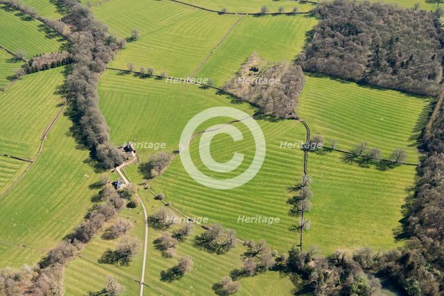 Medieval ridge and furrow earthworks near Sezincote, Gloucestershire, 2018. Creator: Historic England Staff Photographer.