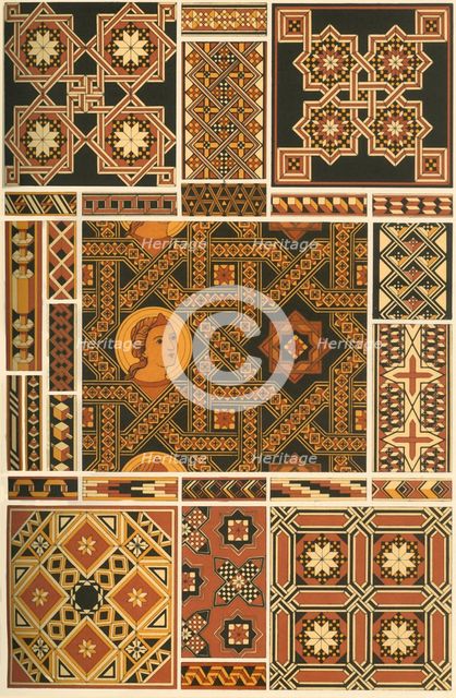 Medieval wood mosaic, (1898).  Creator: Unknown.