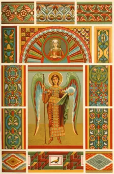Medieval wall painting, (1898). Creator: Unknown