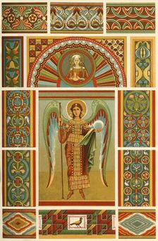 Medieval wall painting, (1898). Creator: Unknown