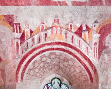 Medieval wall painting, St Mary's Church, Kempley, Gloucestershire, c2010. Artist: Peter Williams