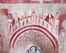 Medieval wall painting, St Mary's Church, Kempley, Gloucestershire, c2010. Artist: Peter Williams
