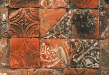 Medieval tiles, Wenlock Priory, Much Wenlock, Shropshire, 2017. Creator: James O Davies