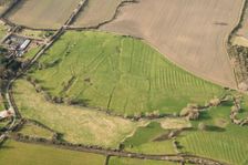 Medieval village earthworks and associated ridge and furrow earthworks, Gloucestershire, 2018. Creator: Damian Grady