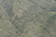 Medieval/post medieval shieling earthwork on Bells Moor, Northumberland, 2016. Creator: Historic England