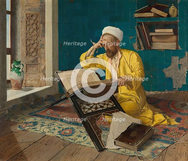 Meditating on the Koran, 1902. Creator: Osman Hamdi Bey.