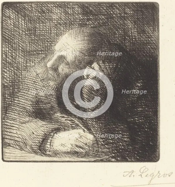 Meditation (La meditation). Creator: Alphonse Legros.
