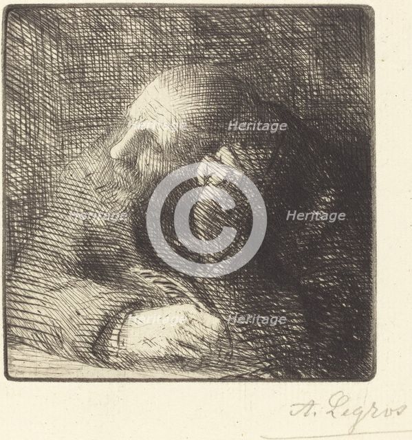 Meditation (La meditation). Creator: Alphonse Legros.