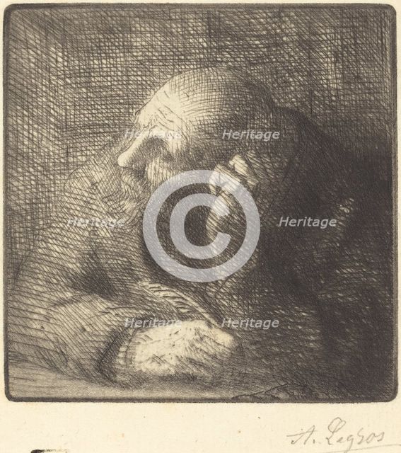 Meditation (La meditation). Creator: Alphonse Legros.
