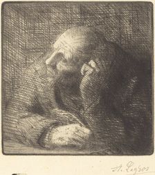 Meditation (La meditation). Creator: Alphonse Legros