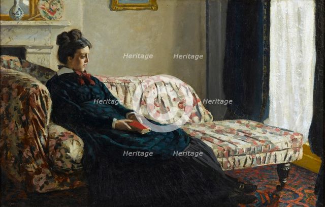 Méditation. Madame Monet au canapé, c. 1871.