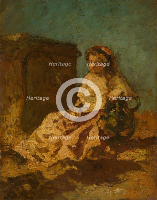 Meditation (Seated Woman), c. 1878/79. Creator: Adolphe Monticelli.