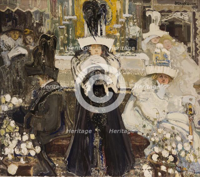 Meditations-The Cycle: Ceremonies VII, 1908-. Creator: Witold Wojtkiewicz.