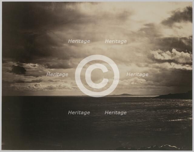 Mediterranean with Mount Agde, 1857. Creator: Gustave Le Gray.