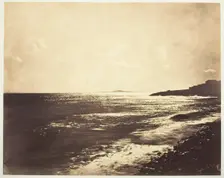 Mediterranean with Mount Agde, 1857. Creator: Gustave Le Gray
