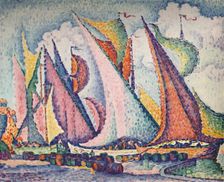 Mediterranean Sailing Boats 1923. Artist: Paul Signac